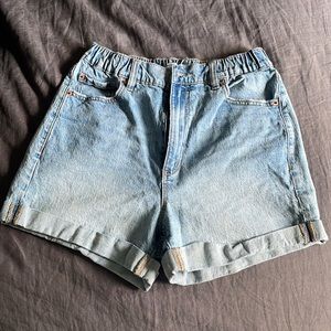 High waisted jeans shorts